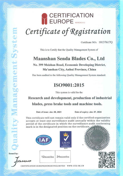 الصين Senda Group Co.，Ltd الشهادات